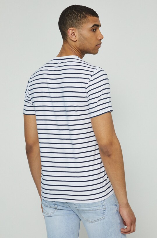Odzież T-shirt bawełniany męski z domieszką elastanu biały RS22.TSM090 biały