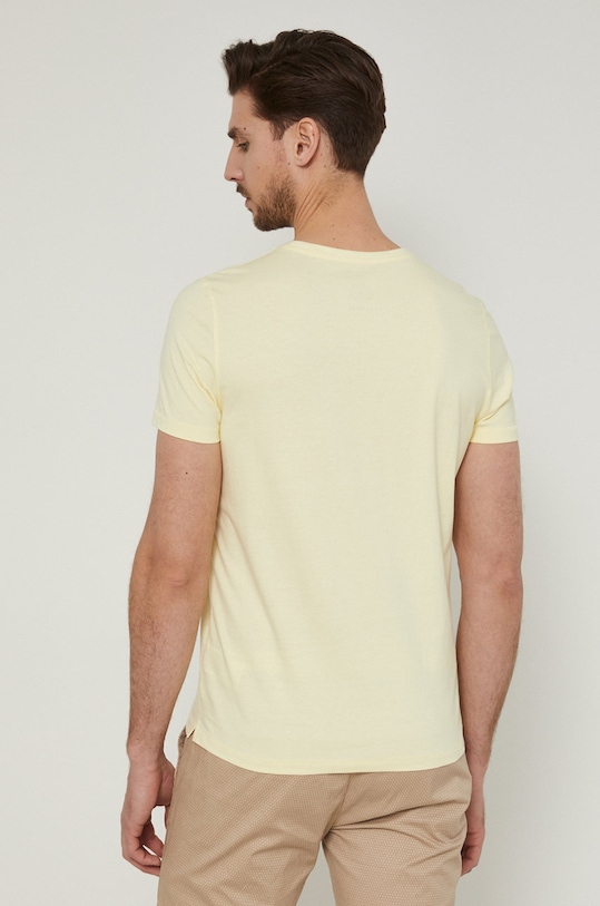 Odzież T-shirt męski z bawełny organicznej żółty RS22.TSM730 żółty