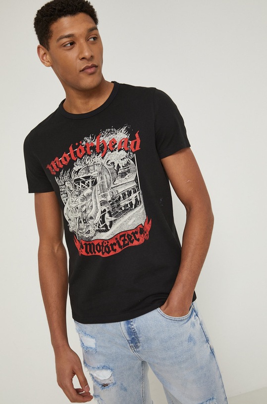 Tričko bavlnené pánske Motorhead čierne čierna RS22.TSM859