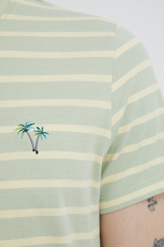 T-shirt bawełniany męski wzorzysty żółty RS22.TSMC03 żółty