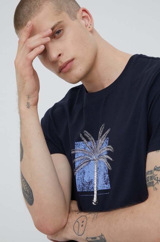 Medicine tricou din bumbac bleumarin RS22.TSMC11