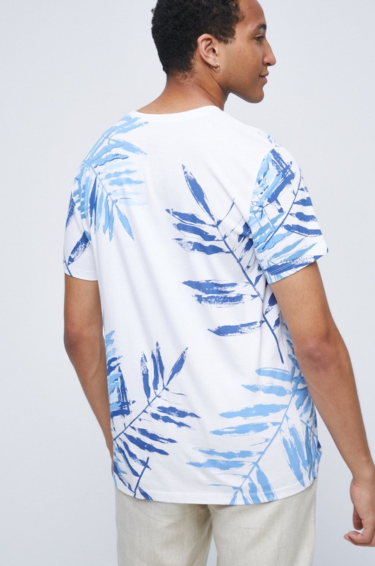 Odzież T-shirt bawełniany męski z nadrukiem biały RS22.TSMC13 biały
