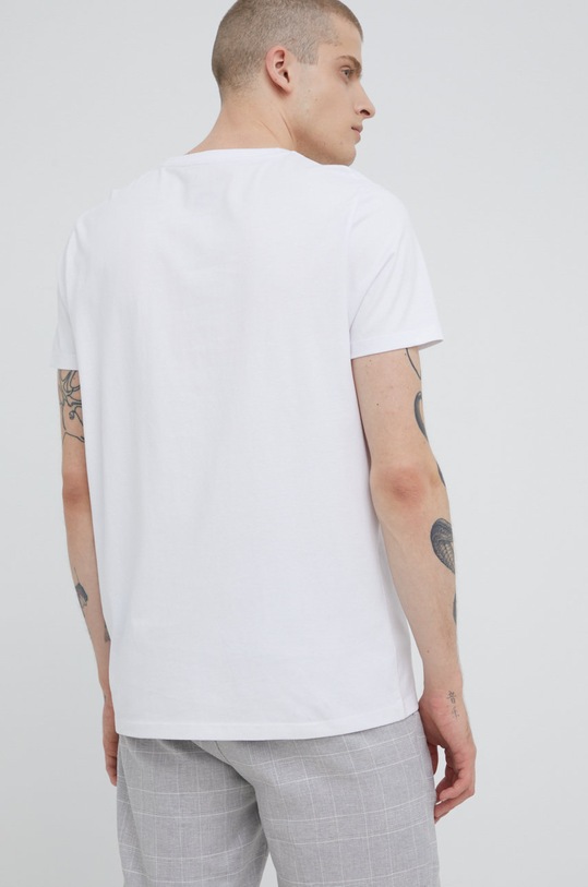 Odzież T-shirt bawełniany męski z nadrukiem biały RS22.TSMC27 biały