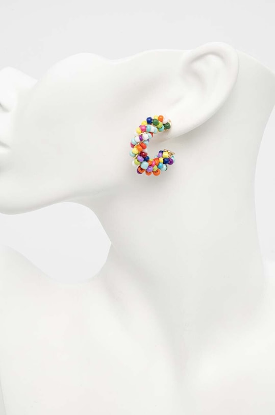 Akcesoria Kolczyki damskie z ozdobą z koralików kolor multicolor RS23.AKD405 multicolor