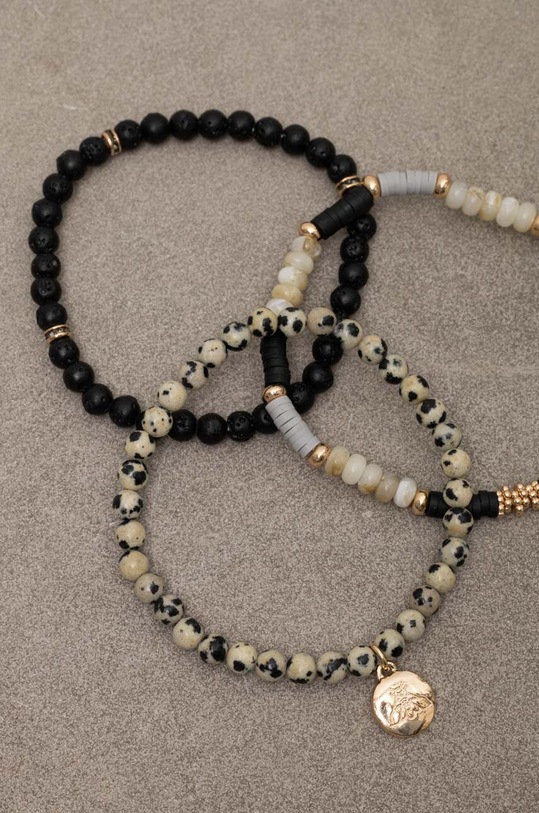 Bransoletki damskie z kamieni naturalnych (3-pack) kolor multicolor kamień naturalny multicolor RS23.AKD703