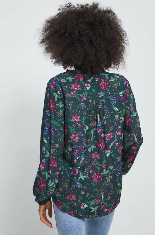 Odzież Bluzka damska wzorzysta kolor zielony RS23.BDD030 zielony