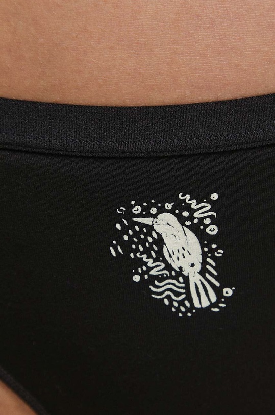 Figi damskie bawełniane z nadrukiem (3-pack) kolor multicolor RS23.BID503