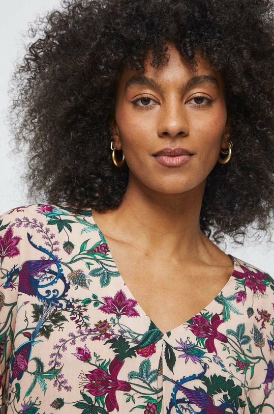 Bluzka damska z wiskozy kolor różowy RS23.BKD031 różowy