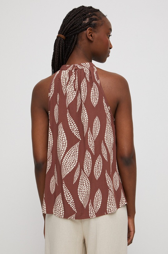 Odzież Bluzka damska wzorzysta kolor brązowy RS23.BKD801 brązowy