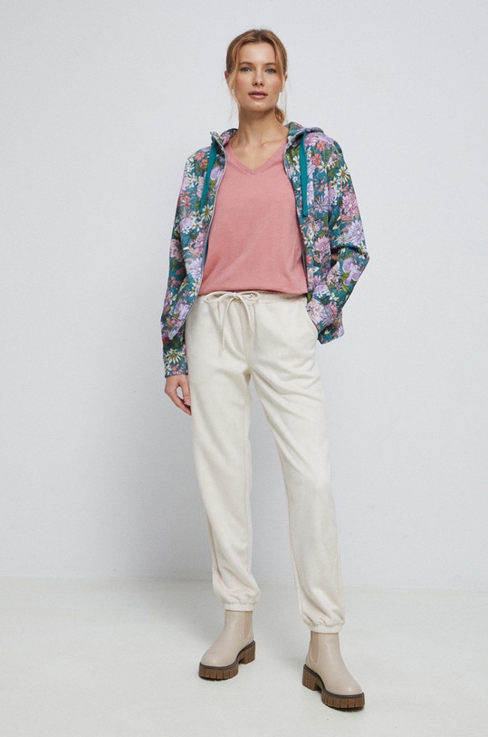 Bluza damska z nadrukiem kolor turkusowy RS23.BLD010 turkusowy RS23