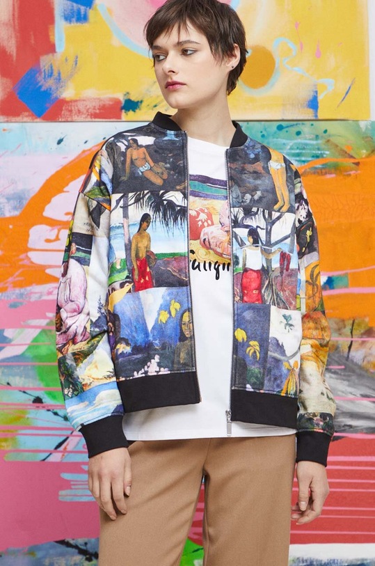 Bluza bawełniana damska Eviva L'arte kolor multicolor wzorzyste multicolor RS23.BLD252