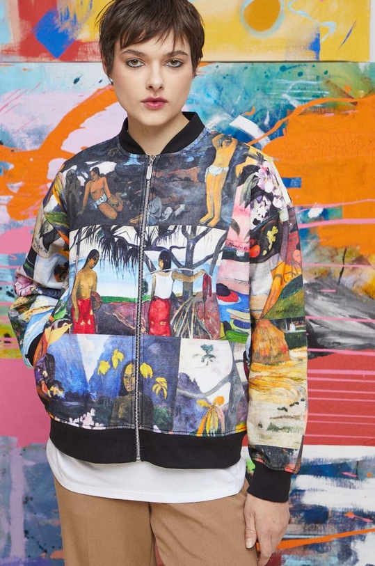 Bluza bawełniana damska Eviva L'arte kolor multicolor multicolor RS23.BLD252