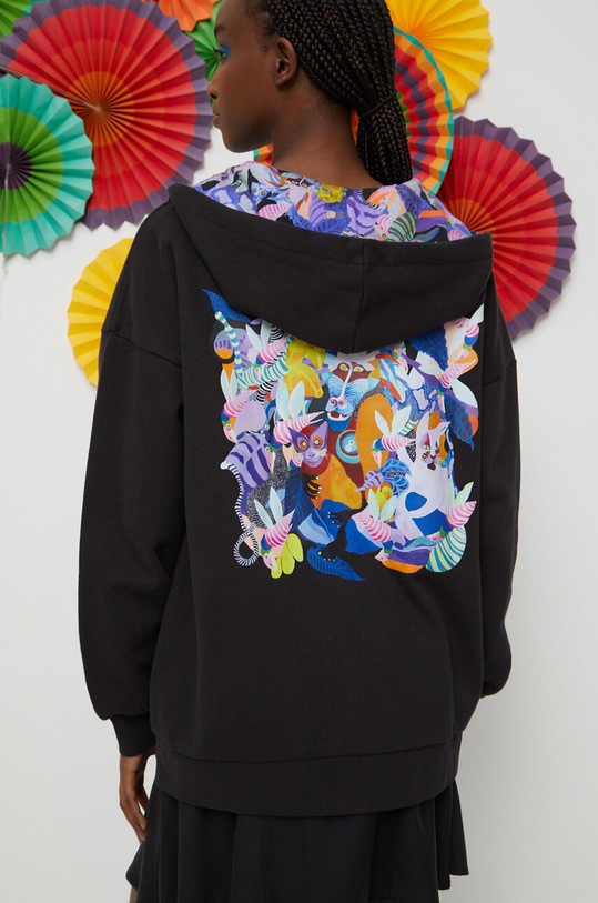 Bluza damska by Olamaloú kolor czarny pozostałe czarny RS23.BLD851