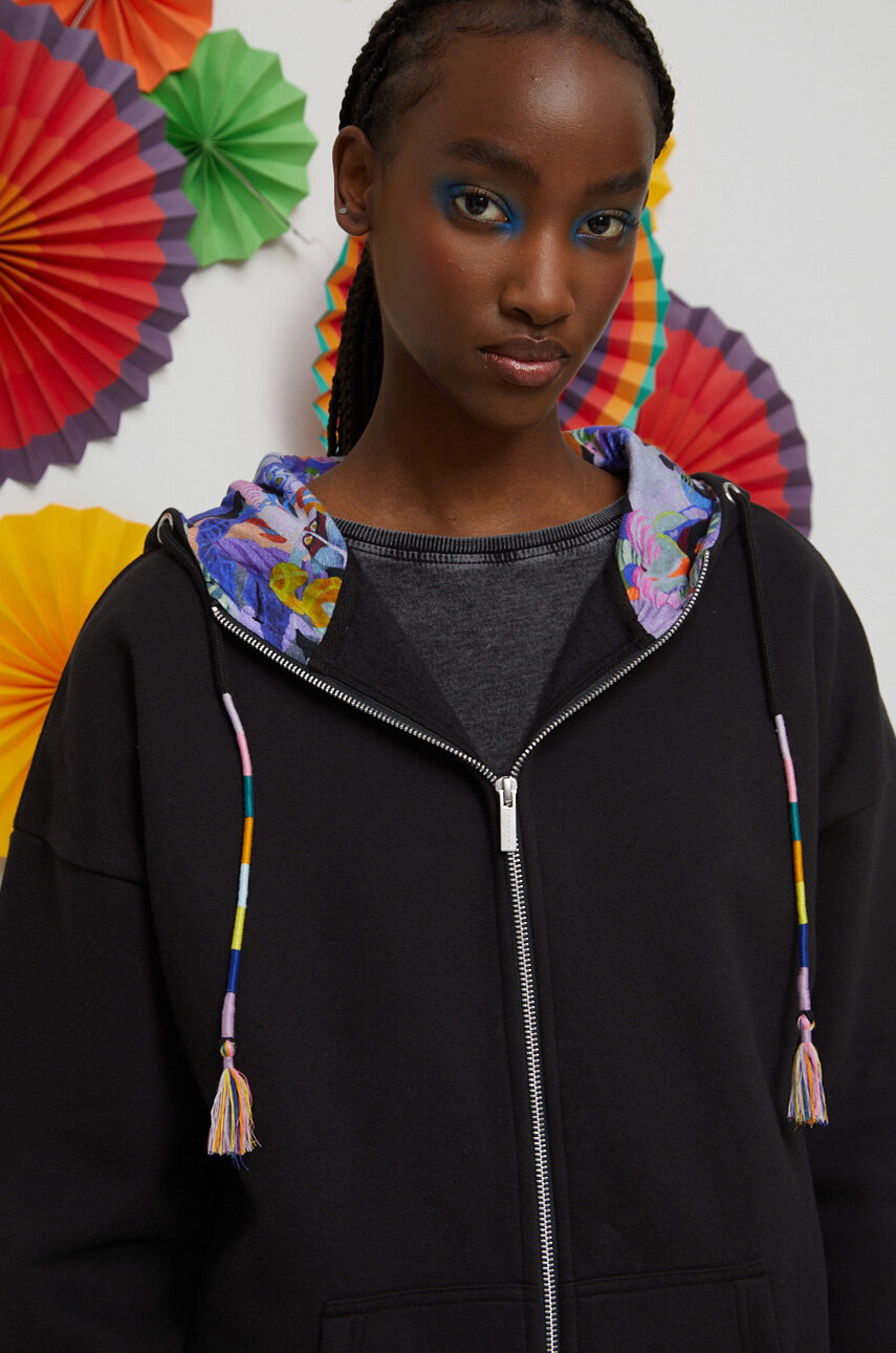Bluza damska by Olamaloú kolor czarny czarny RS23.BLD851