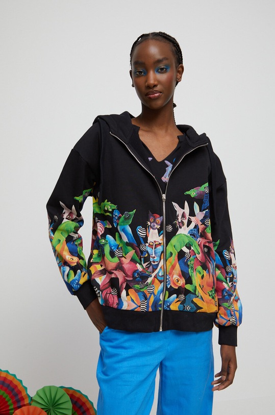 Mikina dámska by Olamaloú čierna farba RS23.BLD852 čierna RS23