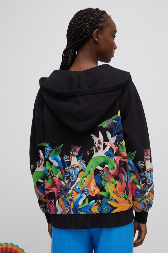 Oblečenie Mikina dámska by Olamaloú čierna farba RS23.BLD852 čierna