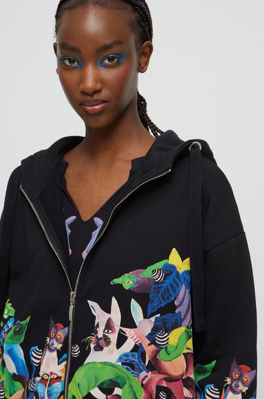 Mikina dámska by Olamaloú čierna farba čierna RS23.BLD852