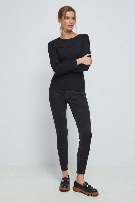 Medicine longsleeve bawełniany RS23.BUD103 czarny RS23