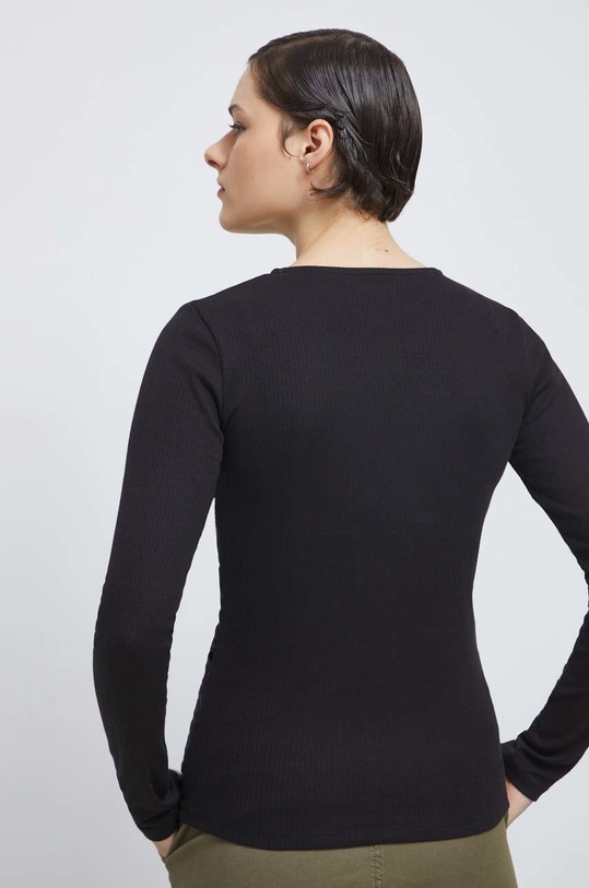 Oblečenie Tričko s dlhým rukávom dámske čierna farba RS23.BUD300 čierna