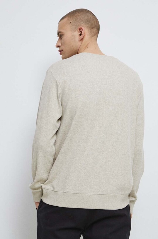 Odzież Longsleeve męski z fakturą kolor beżowy RS23.BUM020 beżowy