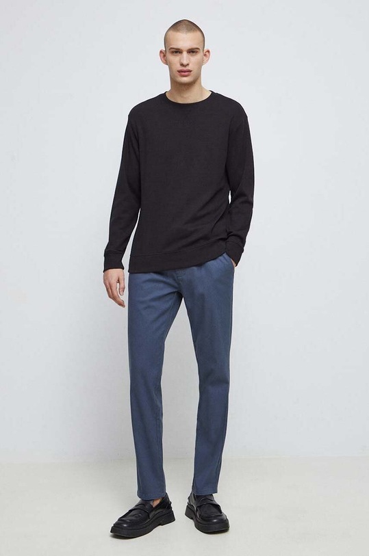 Longsleeve męski z fakturą kolor czarny RS23.BUM020 czarny RS23