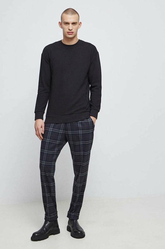Longsleeve męski z fakturą kolor czarny RS23.BUM031 czarny RS23