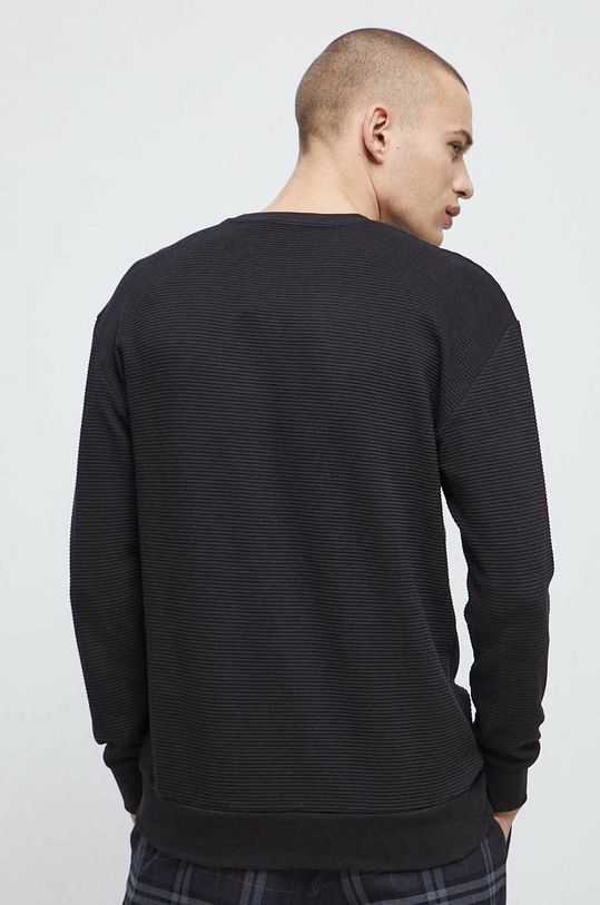 Odzież Longsleeve męski z fakturą kolor czarny RS23.BUM031 czarny