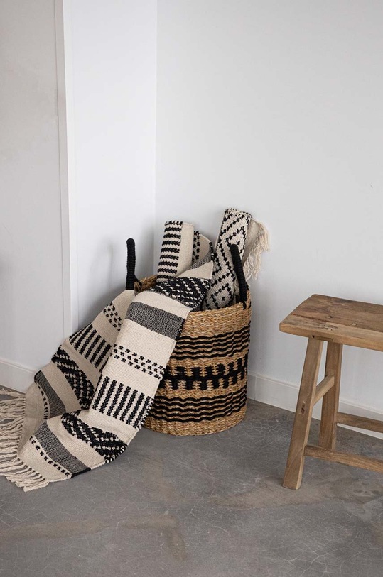 Pletený úložný kôš handmade viac farieb viacfarebná RS23.DEU501