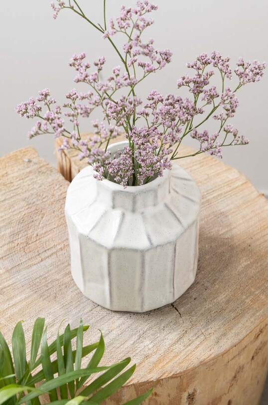 Wazon dekoracyjny ceramiczny kolor beżowy beżowy RS23.DEU606