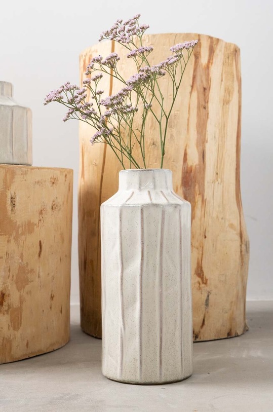Wazon dekoracyjny ceramiczny kolor beżowy beżowy RS23.DEU607