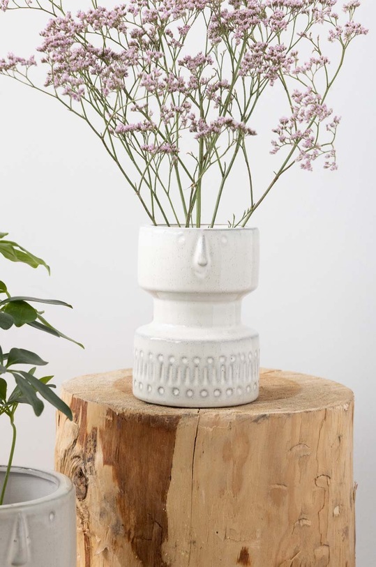 Wazon dekoracyjny ceramiczny kolor beżowy beżowy RS23.DEU610