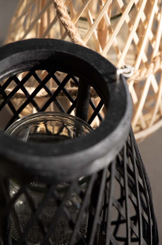 Lampion dekoracyjny w stylu boho kolor czarny czarny RS23.DEU612
