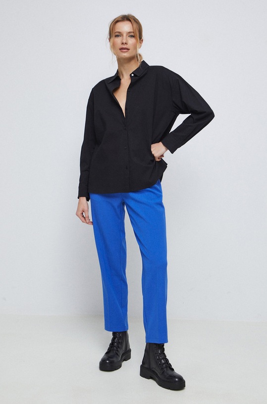 Koszula damska gładka kolor czarny RS23.KDD100 czarny RS23