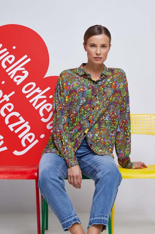 Koszula damska z kolekcji WOŚP x Medicine kolor multicolor multicolor RS23.KDD150