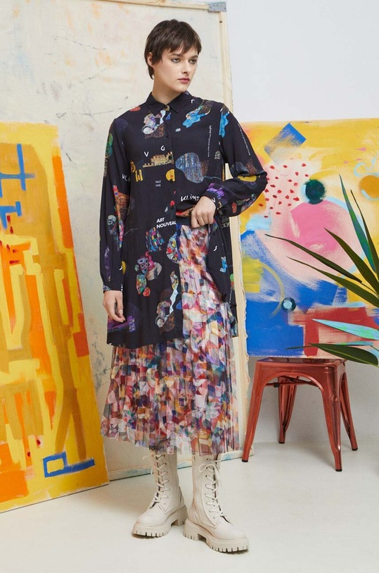 Odzież Koszula damska Eviva L'arte kolor czarny RS23.KDD252 czarny