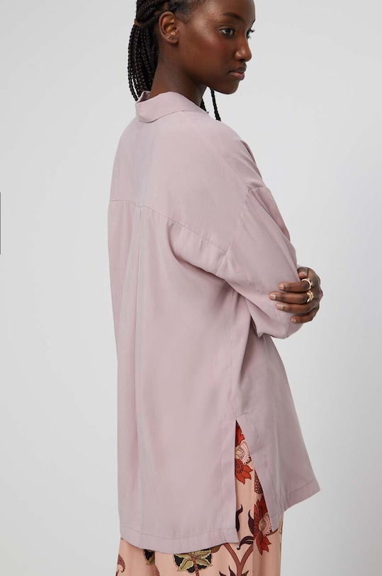 Košeľa dámska ružová farba RS23.KDD800 ružová