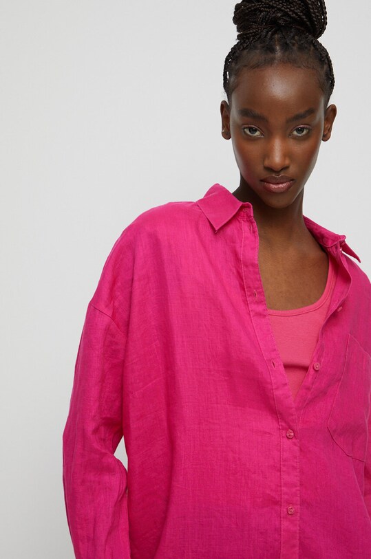Lanena srajca Medicine Dolg roza RS23.KDD805