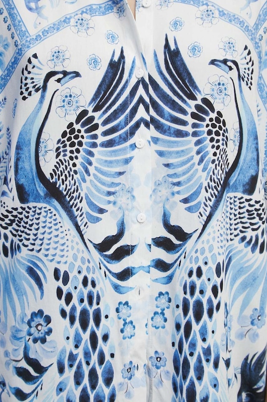 Koszula damska Medicine x Fajans Włocławek kolor niebieski RS23.KDDA05