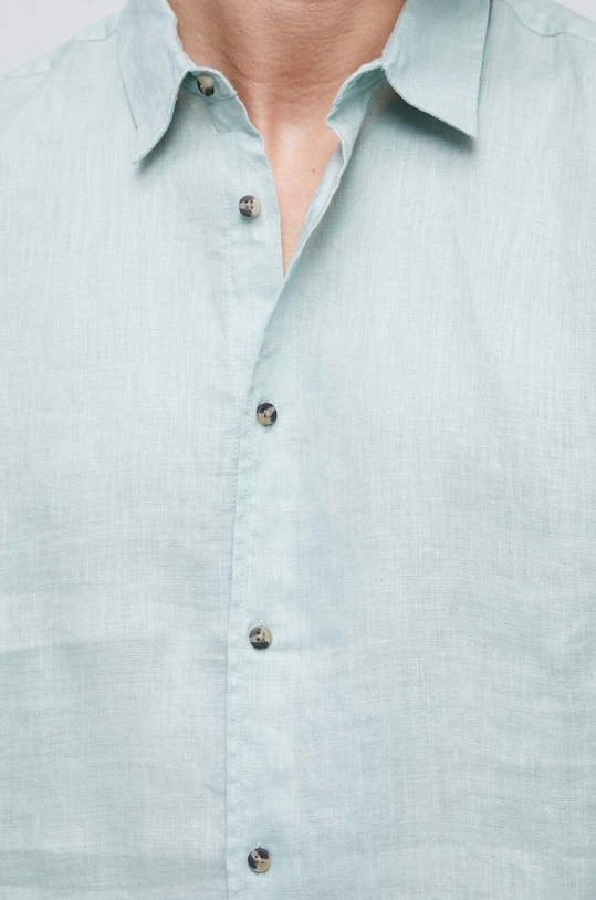 Plátěná košile pánská zelená barva RS23.KDM073 zelená RS23