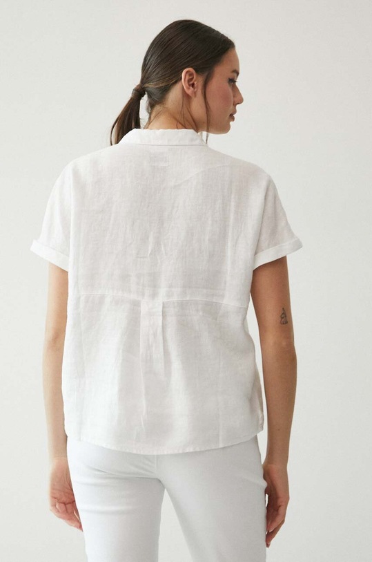 Oblečení Plátěná košile dámská bílá barva RS23.KKD904 bílá