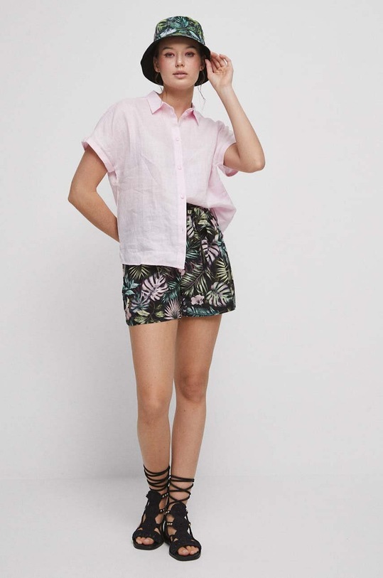 Medicine koszula lniana RS23.KKD904 różowy RS23