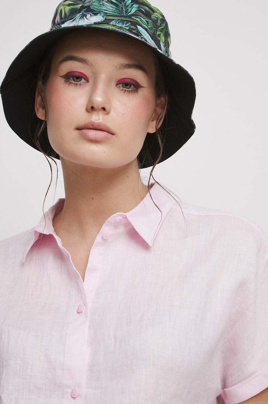 Medicine koszula lniana RS23.KKD904 różowy