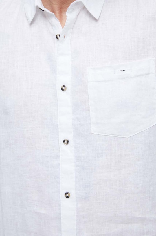 Ľanová košeľa pánska biela farba RS23.KKM071 biela RS23