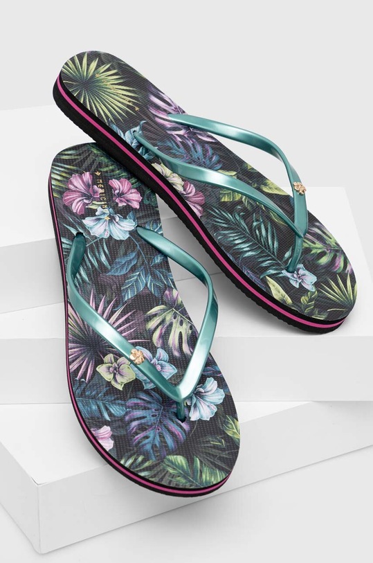 Japonki damskie z wzorzystą wkładką kolor multicolor RS23.KLD900 multicolor RS23