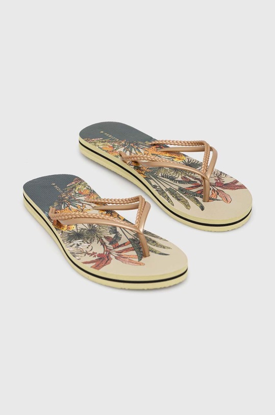 Japonki damskie z wzorzystą wkładką kolor zielony RS23.KLD903 zielony RS23