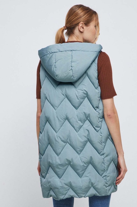Odzież Kamizelka damska ocieplana kolor jasnoniebieski RS23.KMD200 turkusowy
