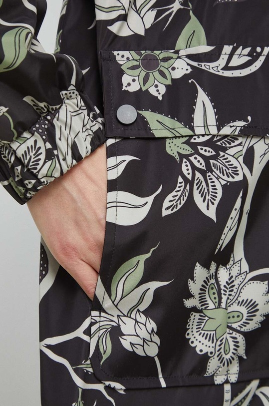 Płaszcz damski wzorzysty kolor czarny RS23.KPD601 czarny