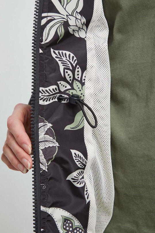 Płaszcz damski wzorzysty kolor czarny RS23.KPD601