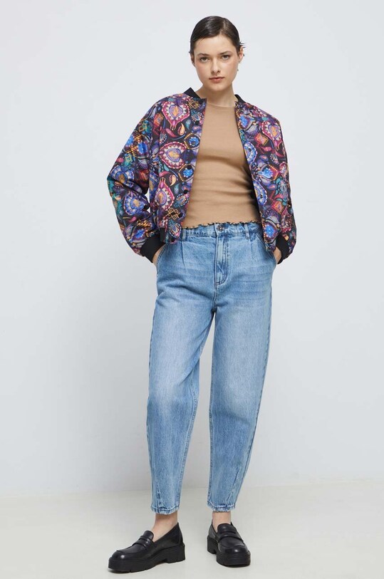 Kurtka bomber damska wzorzysta kolor multicolor RS23.KUD302 multicolor RS23