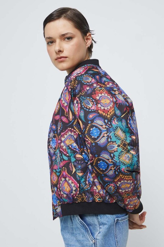 Kurtka bomber damska wzorzysta kolor multicolor RS23.KUD302 multicolor